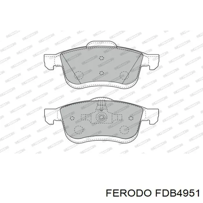 Klocki hamulcowe przednie tarczowe Ferodo FDB4951 cena, od 33,16 USD