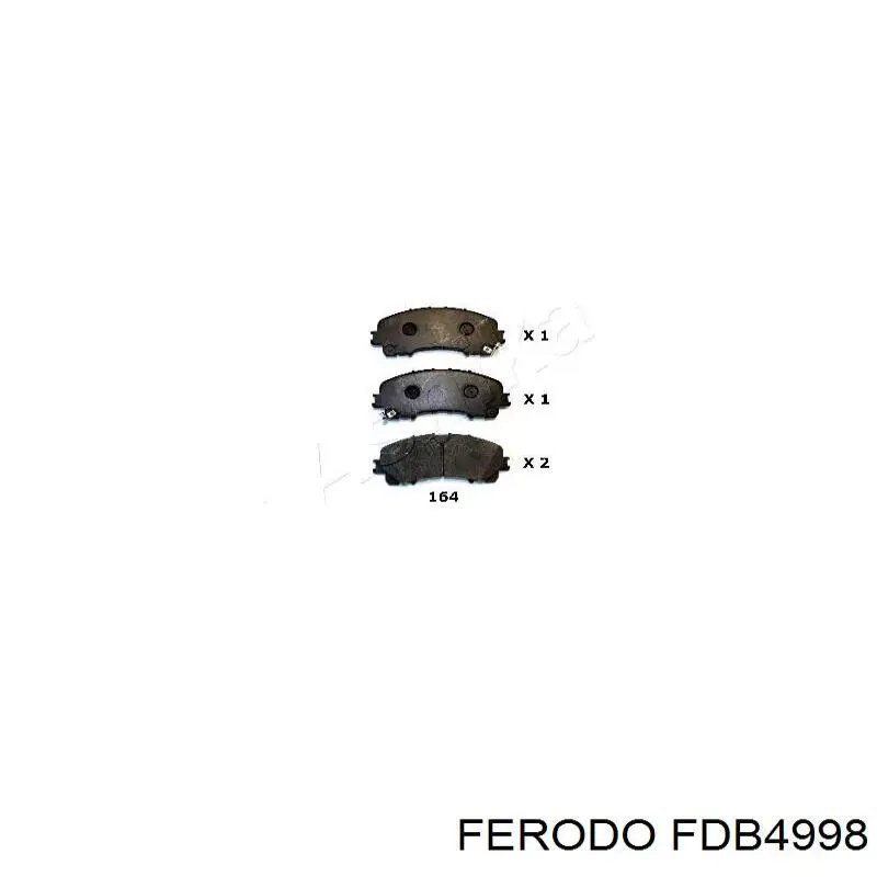 Klocki hamulcowe przednie tarczowe Ferodo FDB4998 cena, od 35,72 USD
