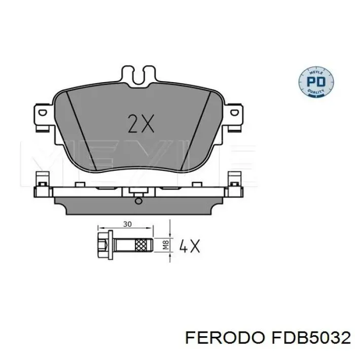 Do koszyka FDB5032 Ferodo Klocki hamulcowe przednie tarczowe
