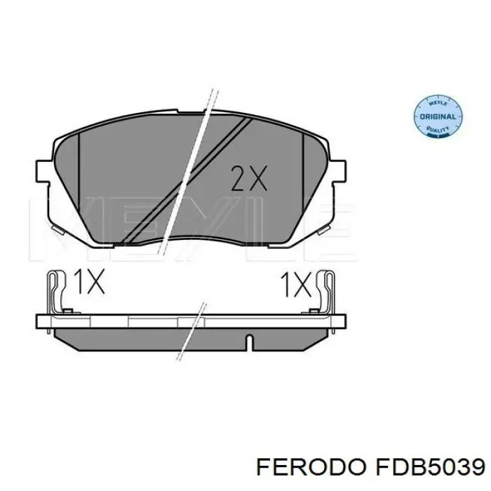 Do koszyka FDB5039 Ferodo Klocki hamulcowe przednie tarczowe
