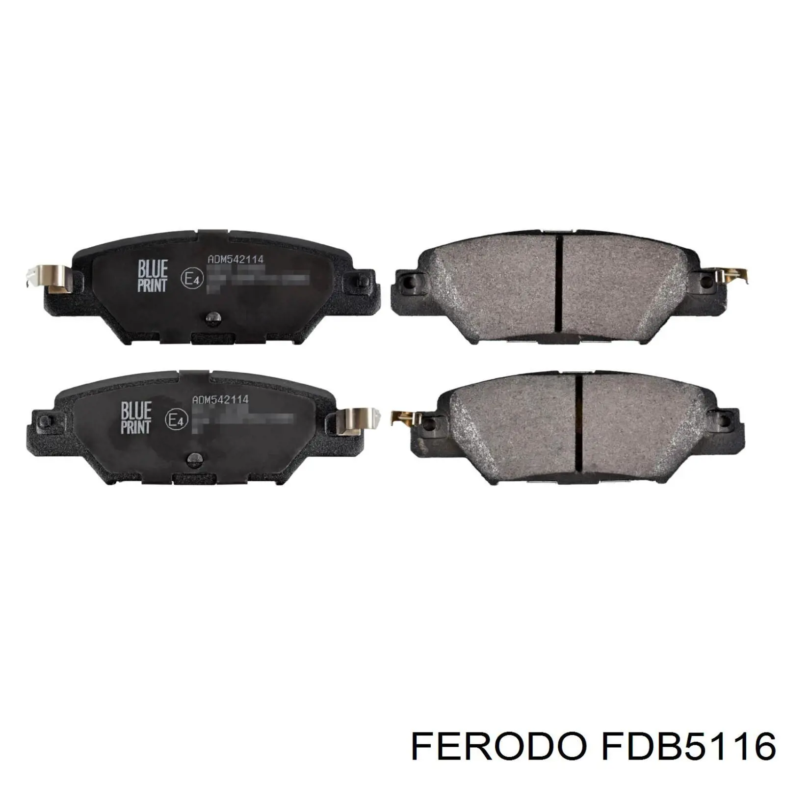FDB5116 Ferodo Okładziny (klocki) do hamulców tarczowych tylne
