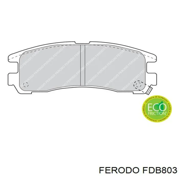 Okładziny (klocki) do hamulców tarczowych tylne Ferodo FDB803 cena, od 18,54 USD