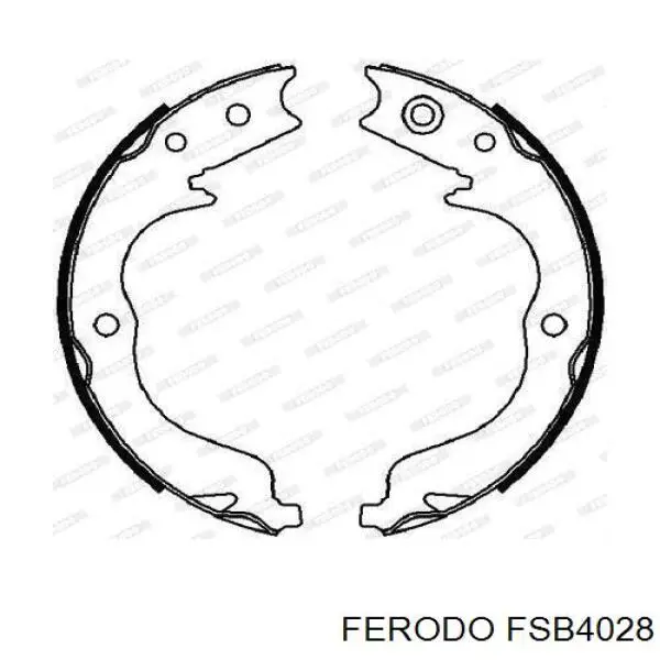 Do koszyka FSB4028 Ferodo Klocki hamulca ręcznego
