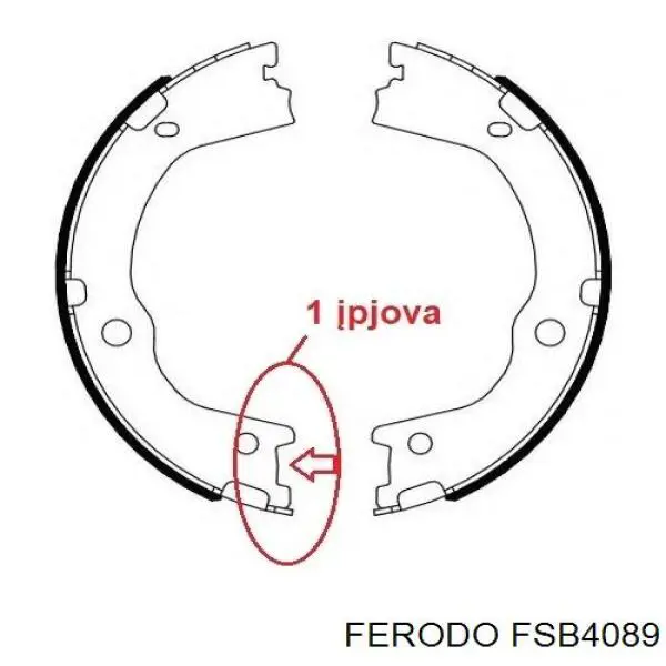 Do koszyka FSB4089 Ferodo Klocki hamulca ręcznego