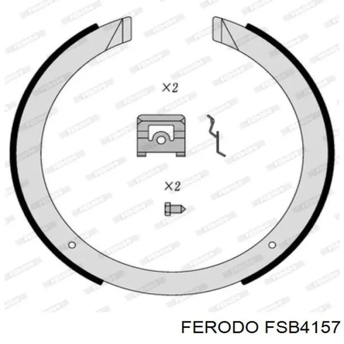Do koszyka FSB4157 Ferodo Klocki hamulca ręcznego