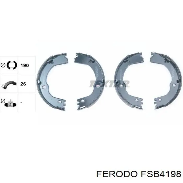 Klocki hamulca ręcznego Ferodo FSB4198 cena, od 45,00 USD