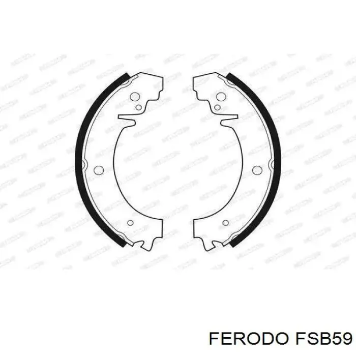Klocki hamulcowe tylne bębnowe Ferodo FSB59 cena, od 23,70 USD