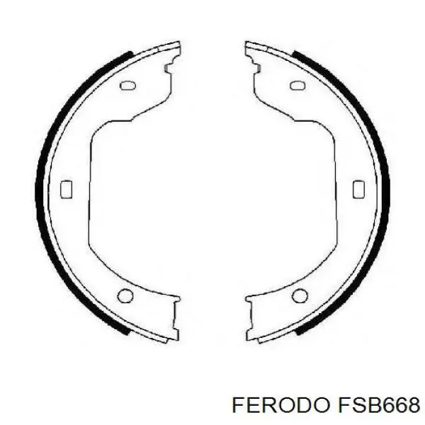 Do koszyka FSB668 Ferodo Klocki hamulca ręcznego
