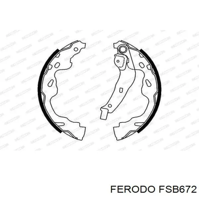 Klocki hamulcowe tylne bębnowe Ferodo FSB672 cena, od 25,63 USD