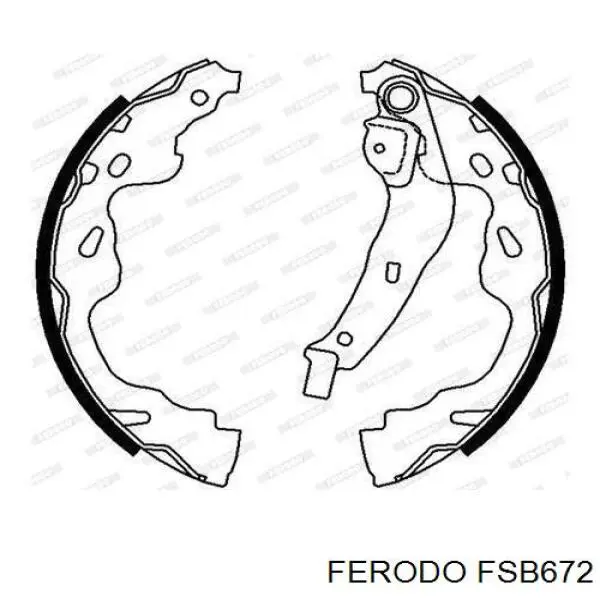 Do koszyka FSB672 Ferodo Klocki hamulcowe tylne bębnowe