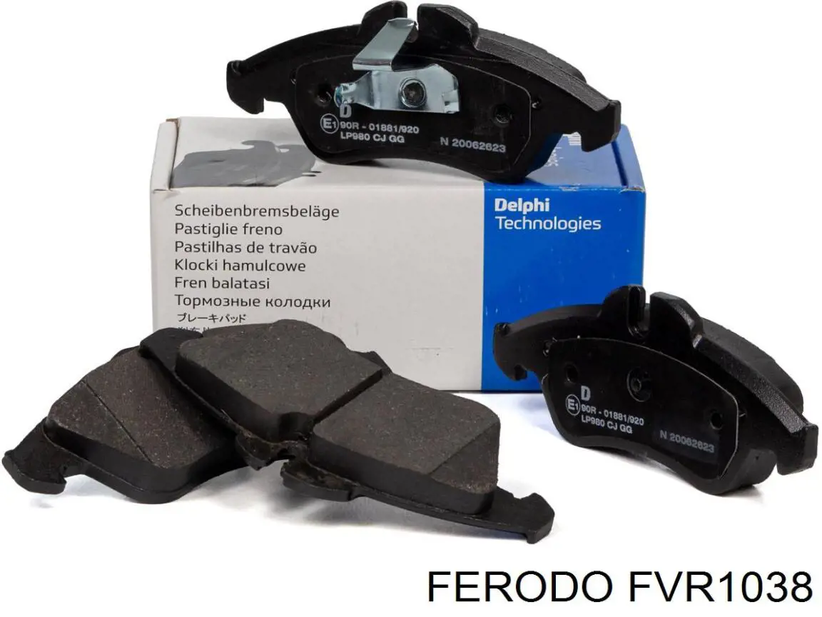 Do koszyka FVR1038 Ferodo Klocki hamulcowe przednie tarczowe