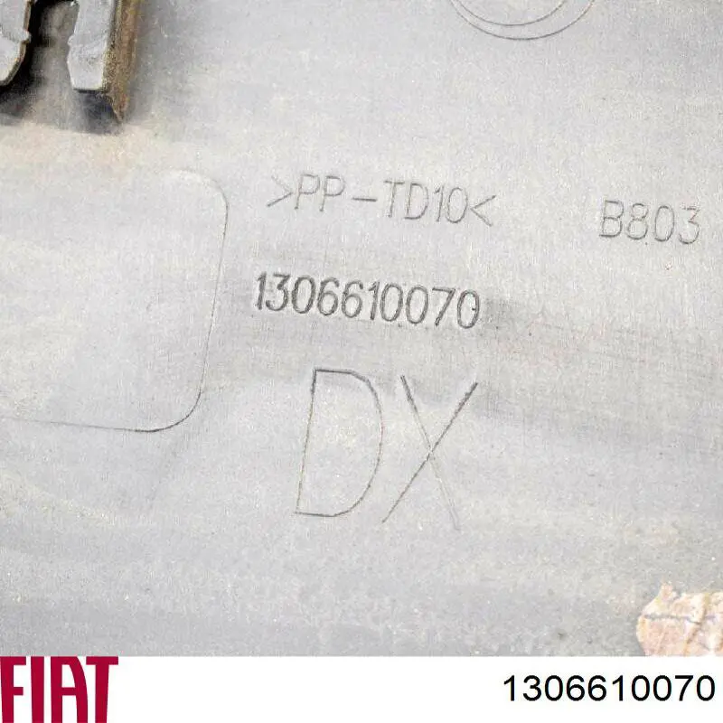 Listwa ochronna błotnika tylnego prawego 1306610070 Fiat/Alfa/Lancia