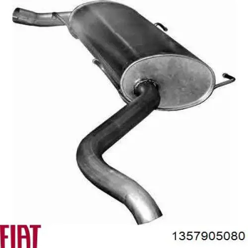 Do koszyka 1357905080 Fiat/Alfa/Lancia Tłumik, tylna część