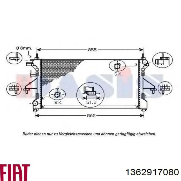 1362917080 Fiat/Alfa/Lancia Chłodnica silnika