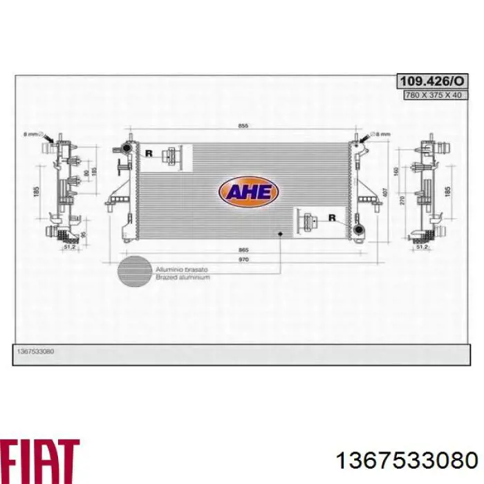 1367533080 Fiat/Alfa/Lancia Chłodnica silnika