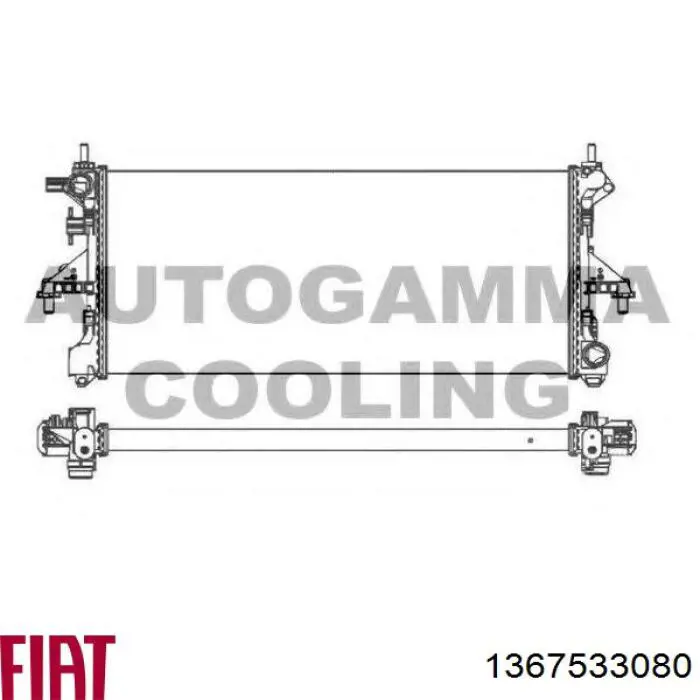 Chłodnica silnika Fiat/Alfa/Lancia 1367533080 cena, od 186,16 USD