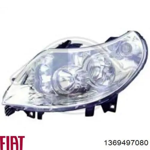 Do koszyka 1369497080 Fiat/Alfa/Lancia Reflektor lewy