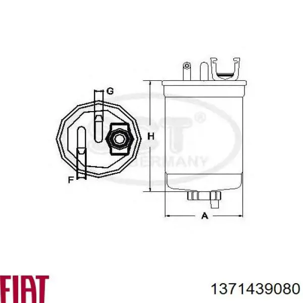 Filtr paliwa 1371439080 Fiat/Alfa/Lancia