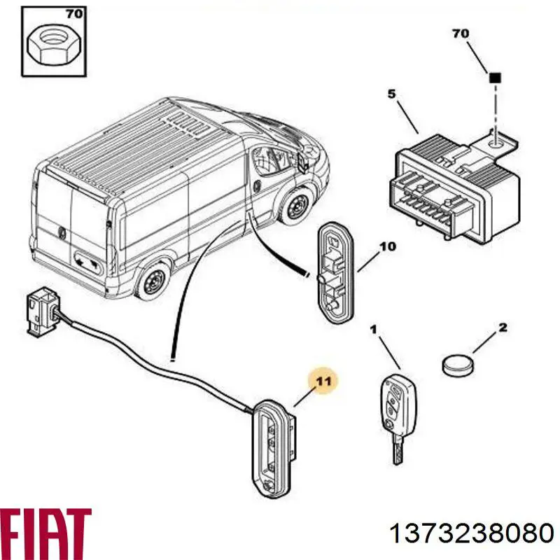 Czujnik zamykania drzwi (wyłącznik krańcowy) Fiat/Alfa/Lancia 1373238080 cena, od 27,00 USD