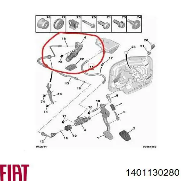 Cylinder roboczy sprzęgła Peugeot/Citroen 218297 cena, od 49,41 USD