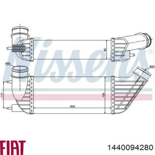 1440094280 Fiat/Alfa/Lancia Chłodnica intercoolera