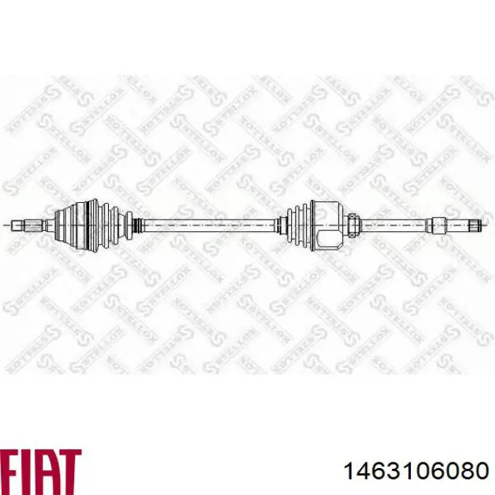 Do koszyka 1463106080 Fiat/Alfa/Lancia Półoś napędowa przednia prawa