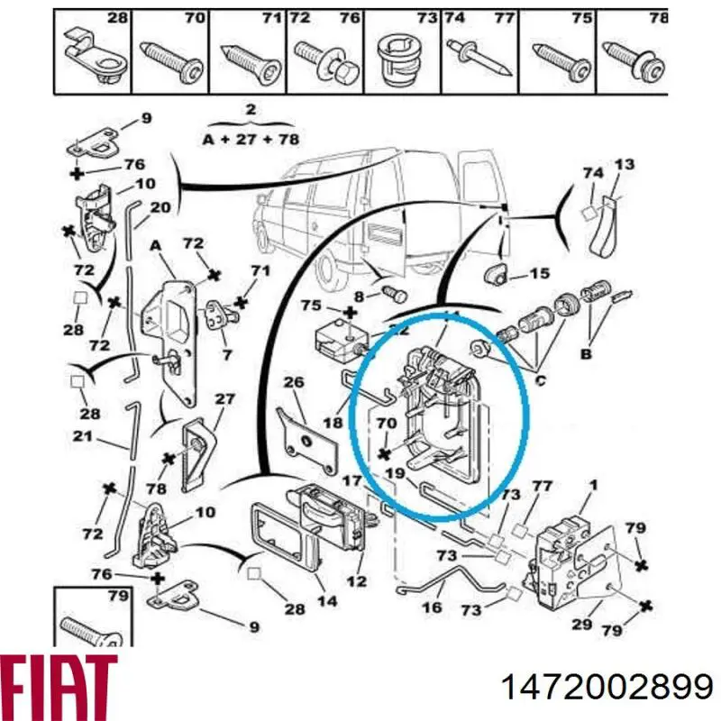 Klamka drzwi tylnych skrzydłowych prawa zewnętrzna Peugeot/Citroen 9101G9 cena, od 34,05 USD