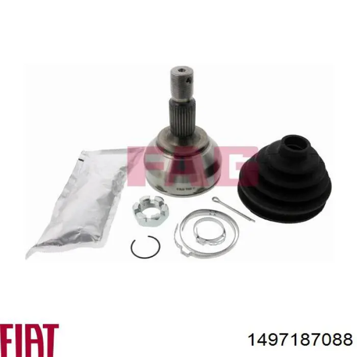 Półoś napędowa przednia lewa 1497187088 Fiat/Alfa/Lancia