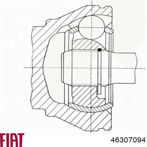 Do koszyka 46307094 Fiat/Alfa/Lancia Przegub homokinetyczny przedni zewnętrzny