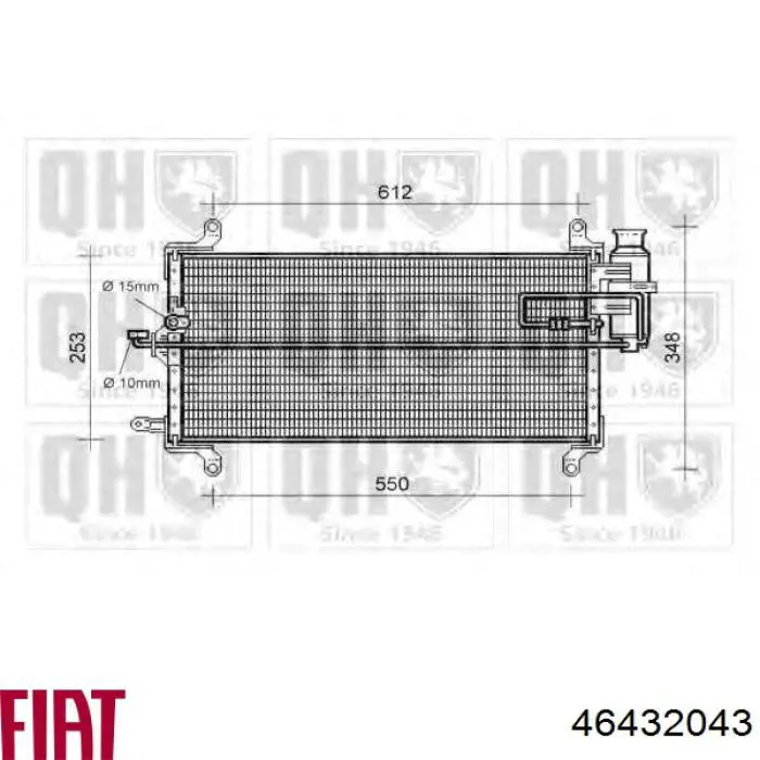 Chłodnica klimatyzacji Fiat/Alfa/Lancia 46432043 cena, od 16,78 USD