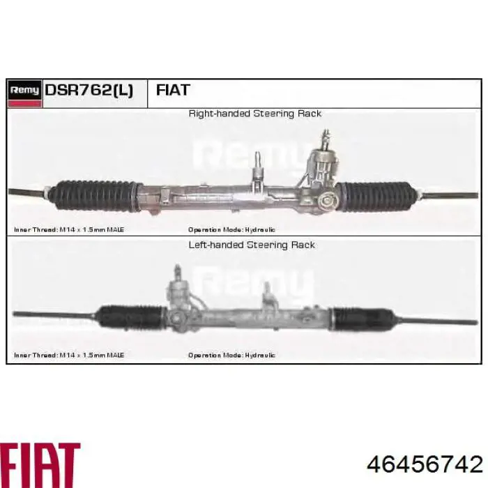 46456742 Fiat/Alfa/Lancia Listwa kierownicza (maglownica)
