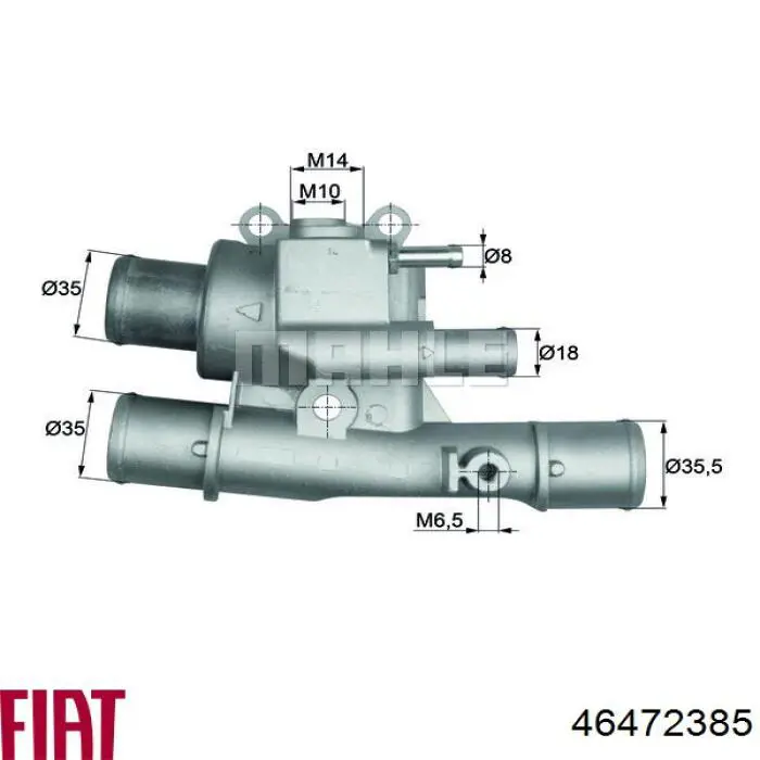 46472385 Fiat/Alfa/Lancia przewód (króciec układu chłodzenia)