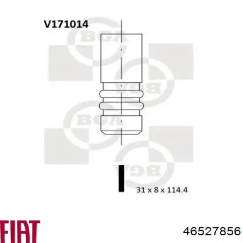 46527856 Fiat/Alfa/Lancia zawór wydechowy