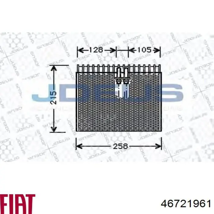 Parownik klimatyzacji do Fiat Bravo II 198