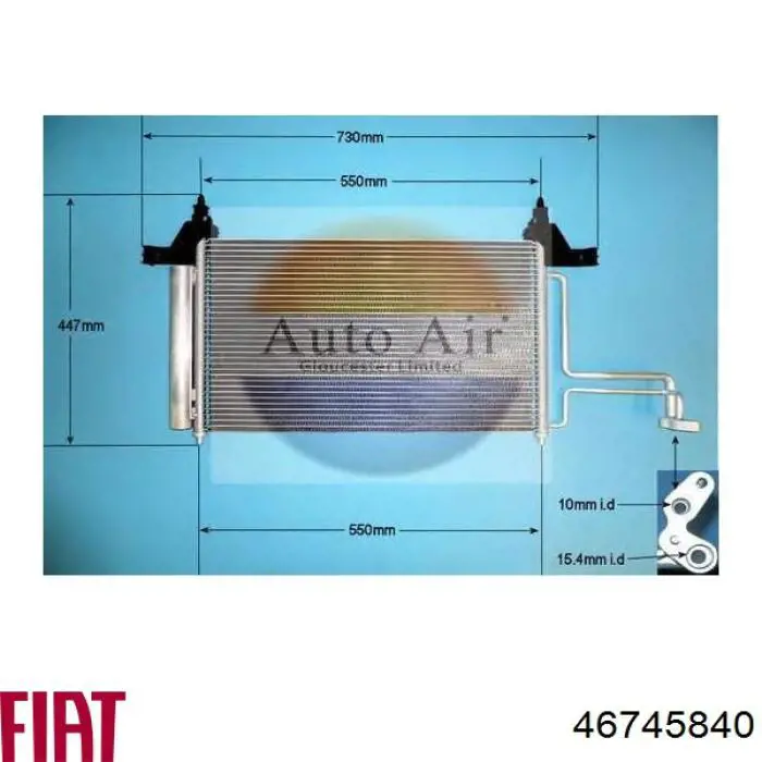 Chłodnica klimatyzacji Fiat/Alfa/Lancia 46745840 cena, od 46,35 USD