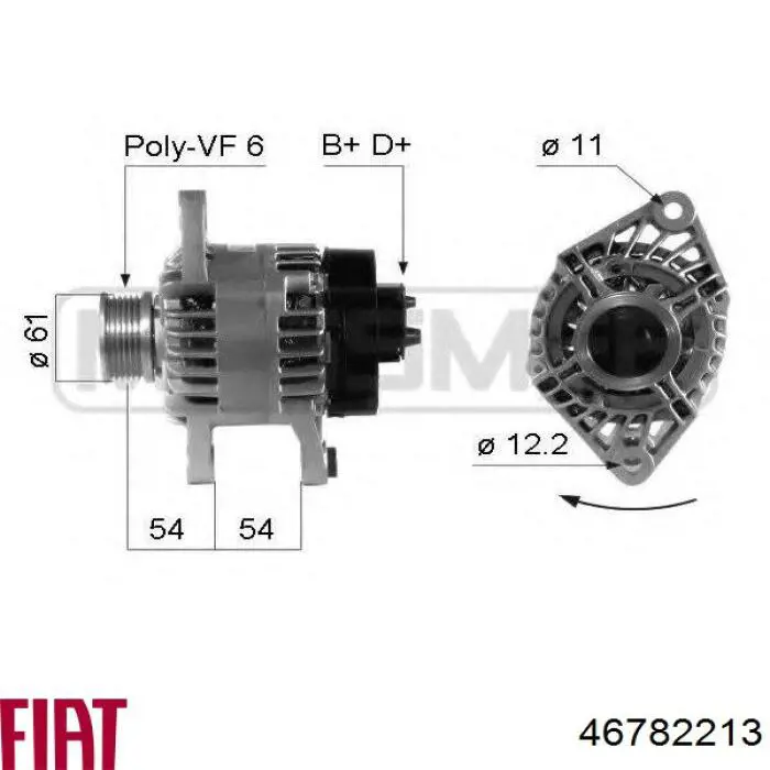 Alternator 46782213 Fiat/Alfa/Lancia