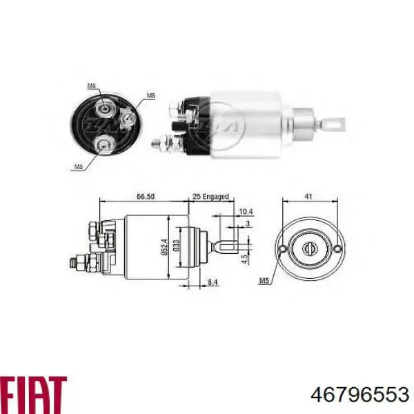 Do koszyka 46796553 Fiat/Alfa/Lancia Rozrusznik