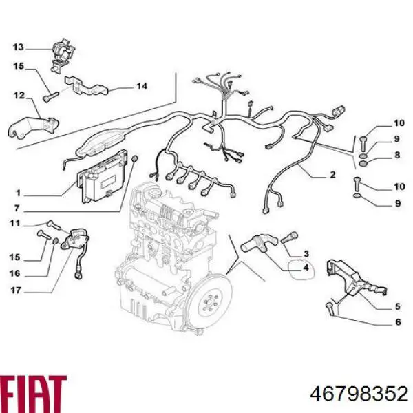 Do koszyka 46798352 Fiat/Alfa/Lancia Czujnik położenia wału korbowego