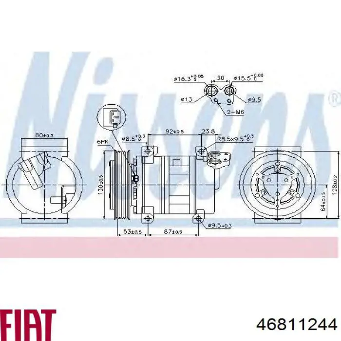 46811244 Fiat/Alfa/Lancia sprężarka klimatyzacji