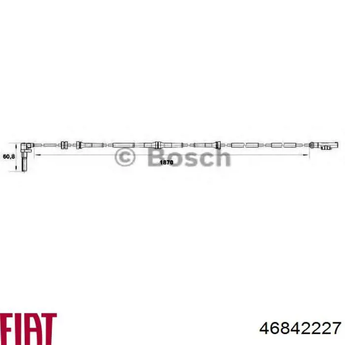 Do koszyka 46842227 Fiat/Alfa/Lancia Czujnik ABS przedni lewy