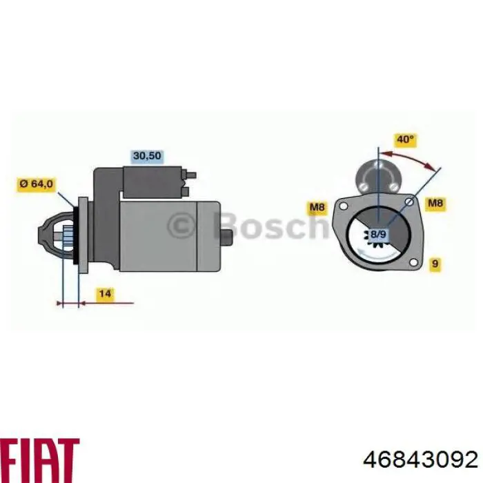 46843092 Fiat/Alfa/Lancia rozrusznik