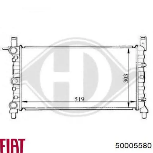 50005580 Fiat/Alfa/Lancia Chłodnica silnika
