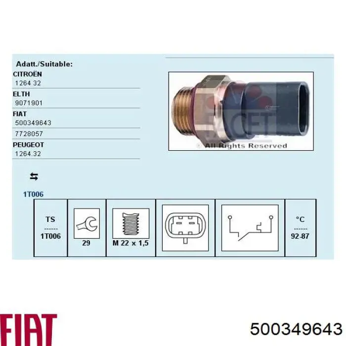 Czujnik temperatury płynu chłodzącego (włączenia wentylatora chłodnicy) Nissan Sunny III sedana (N14) (1990 - 1995) cena, od 73,81 USD