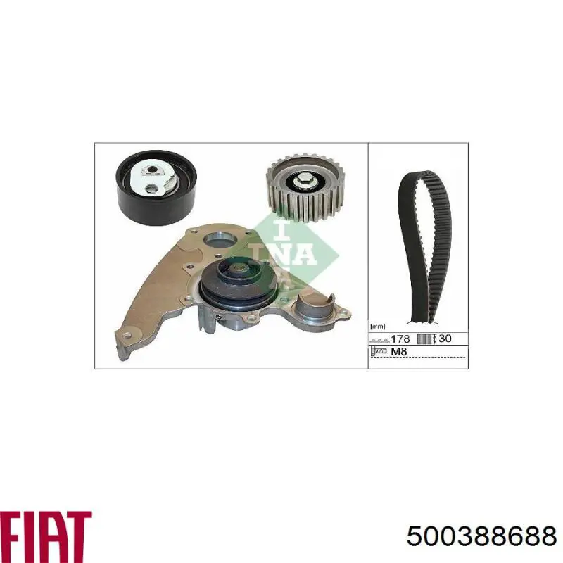 Do koszyka 500388688 Fiat/Alfa/Lancia Rolka prowadząca kierunkowa paska rozrządu