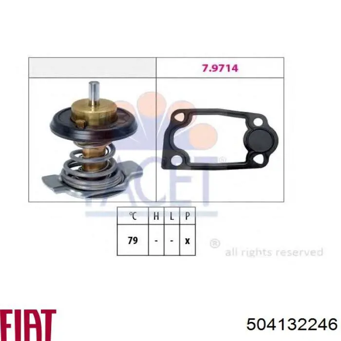 Do koszyka 504132246 Fiat/Alfa/Lancia Termostat