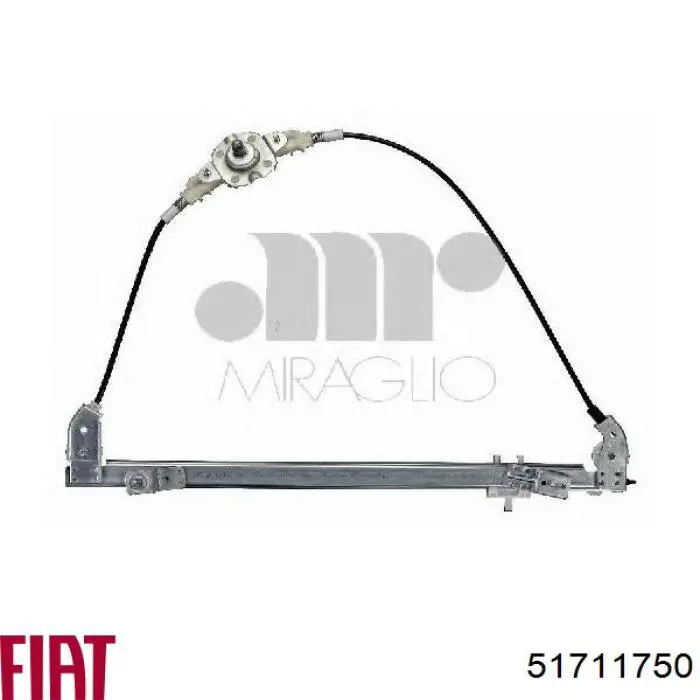 Mechanizm podnoszenia szyby drzwi przednich prawych 51711750 Fiat/Alfa/Lancia