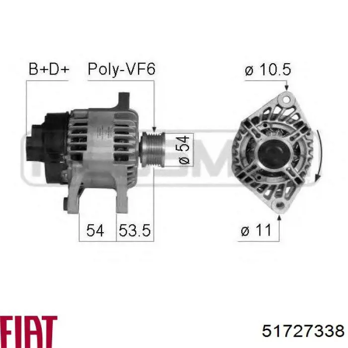 51727338 Fiat/Alfa/Lancia Alternator