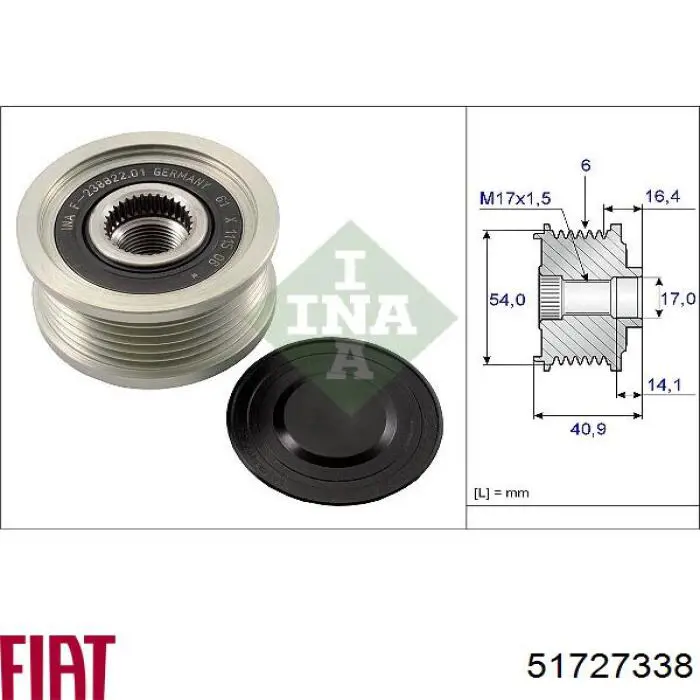 Alternator Fiat/Alfa/Lancia 51727338 cena, od 74,91 USD