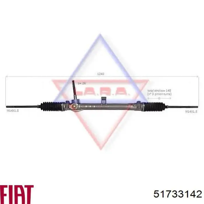 Listwa kierownicza (maglownica) Fiat/Alfa/Lancia 51733142 cena, od 103,86 USD