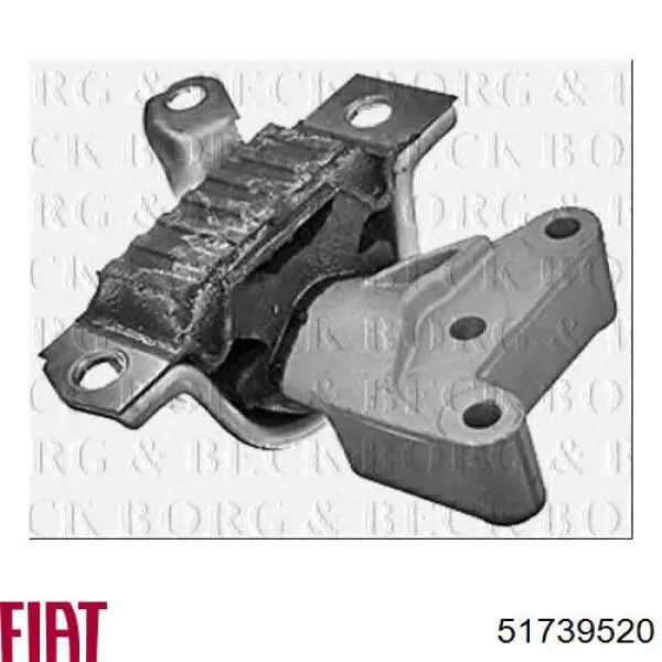 Do koszyka 51739520 Fiat/Alfa/Lancia Poduszka (podpora) silnika prawa